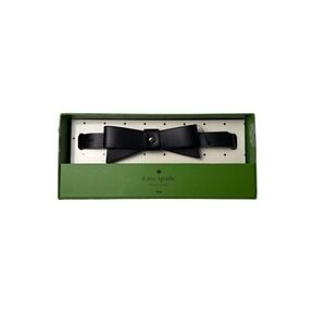 Kate Spade New York Black Leather Bow Belt S/M New in Box